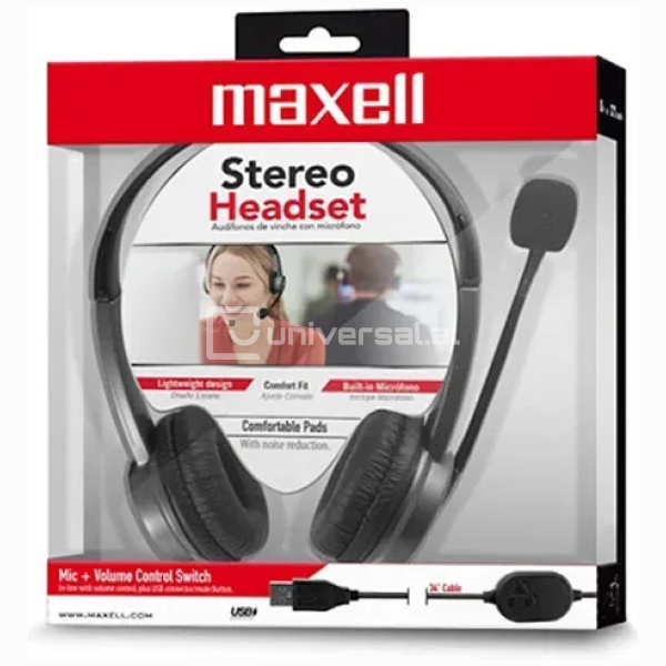 Kufje për Call Center MAXELL + mikrofon me USB