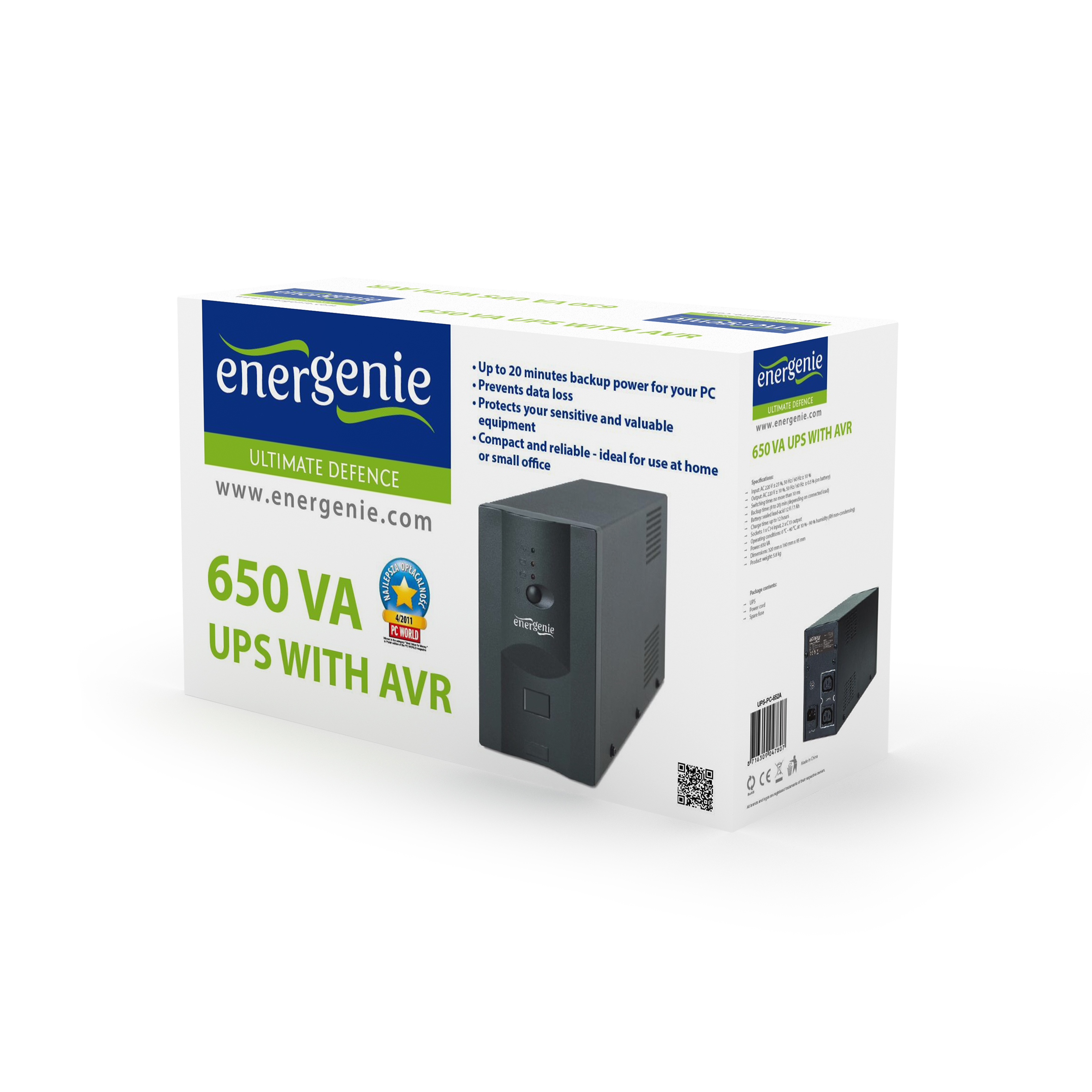 UPS Gembird with AVR, 650 VA